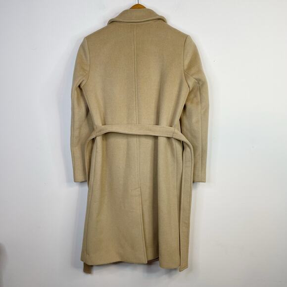 J McLaughlin Lux Wool Cashmere Camel Tan Long Belted Coat Classic Womens XS - Picture 9 of 14